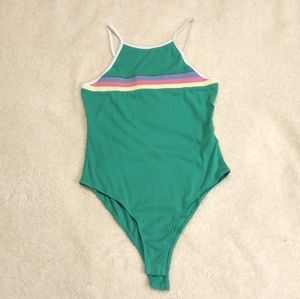 Green Forever 21 bodysuit size large